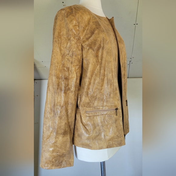 JM Collection Vegan Leather Jacket Womens Suze 16 - Picture 8 of 9